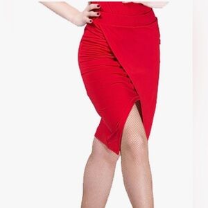 Elegant Red Women's Skirt with Shorts